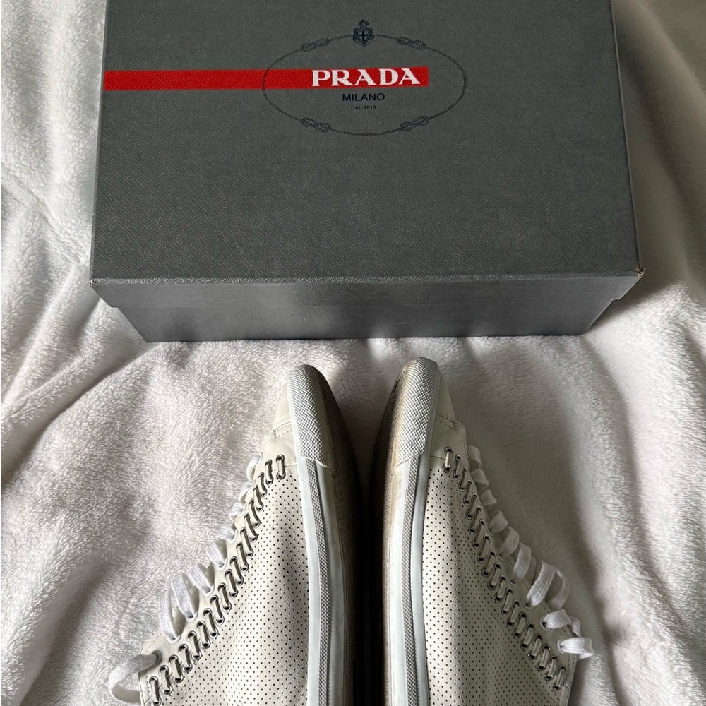 Prada White Sneakers (3T5848) - Picture 2 of 15